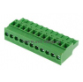 Клеммная колодка DINKLE 2ESDP-11P, Винтовая, 11 контактов, сечение провода 0.2-4 мм2, ток 18 A, Зеленый фото 2