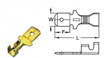 Клемма наконечник штыревой плоский KST 501LR (100шт) фото 1