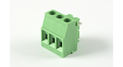 Клеммная колодка DINKLE 5ES-3PL, Винтовая, 3 контакта, сечение провода 0.25-2.5 мм2, ток 18 A, Зеленый фото 1