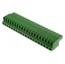 Клеммная колодка DINKLE 2ESDF-20P, Винтовая, 20 контактов, сечение провода 0.2-4 мм2, ток 18 A, Зеленый фото 2