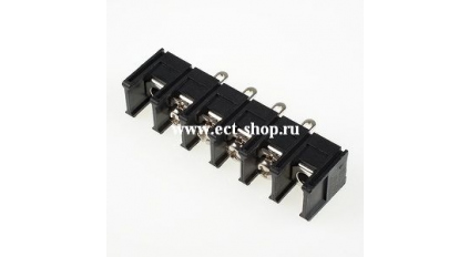 Клеммная колодка DINKLE DT-5N-A02W-04, Винт, 4 контакта, сечение провода 0.5-2.5 мм2, ток 24 A, Черный фото 1