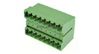 Клеммная колодка DINKLE 5EHDBR-16P, 16 контактов, сечение провода - мм2, ток 18 A, Зеленый фото 1