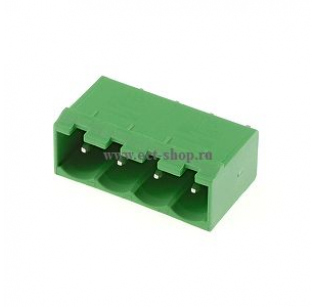 Клеммная колодка DINKLE 2EHDVC-04P, 4 контакта, сечение провода - мм2, ток 24 A, Зеленый