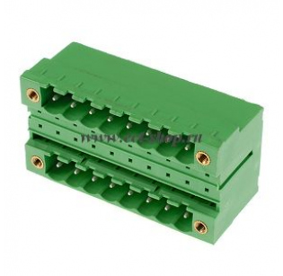 Клеммная колодка DINKLE 2EHDBRM-16Р, 16 контактов, сечение провода - мм2, ток 18 A, Зеленый