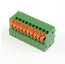 Клеммная колодка DINKLE 141R-10P, Пружинная, 10 контактов, сечение провода 0.14-0.5 мм2, ток 6 A, Зеленый фото 4