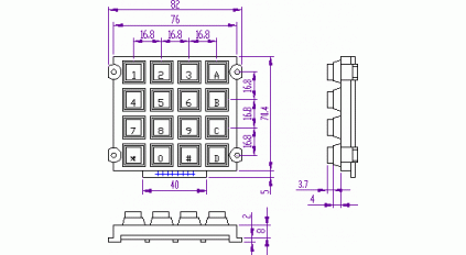 Клавиатура ACCORD AK-1607-N-BBW фото 2