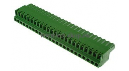 Клеммная колодка DINKLE 5ESDF-24P, Винтовая, 24 контакта, сечение провода 0.2-4 мм2, ток 18 A, Зеленый фото 1