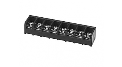 Клеммная колодка DINKLE DT-49-B01W-05, Винтовая, 5 контактов, сечение провода 0.5-2.5 мм2, ток 24 A, Черный фото 2