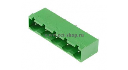 Клеммная колодка DINKLE 3EHDVC-05P, 5 контактов, сечение провода - мм2, ток 18 A, Зеленый фото 1