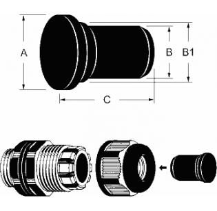 Заглушка для кабельного ввода ECT S-092