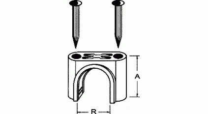 Скоба пластиковая с гвоздями AVC DNC-42N (20шт) фото 3