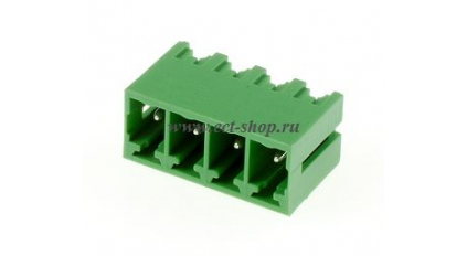 Клеммная колодка DINKLE ECH381V-04P, 4 контакта, сечение провода - мм2, ток 14 A, Зеленый фото 1