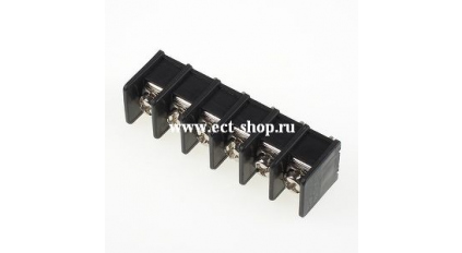 Клеммная колодка DINKLE DT-35-B01W-06, Винтовая, 6 контактов, сечение провода 0.5-2.5 мм2, ток 24 A, Черный фото 1