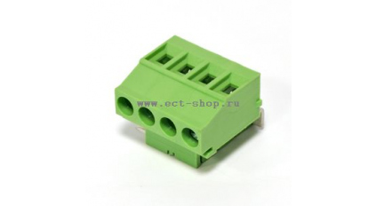Клеммная колодка DINKLE 5ES-4PL, Винтовая, 4 контакта, сечение провода 0.25-2.5 мм2, ток 18 A, Зеленый фото 1