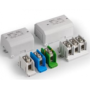 Клеммная колодка ENSTO KE86.3, Винтовая, сечение провода 16-50 мм2, ток 171 A, Белый