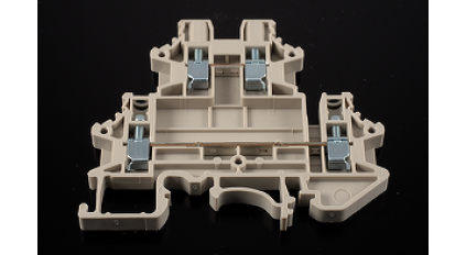Клеммная колодка DINKLE DKK2.5N, Винтовая, сечение провода 0.34-2.5 мм2, ток 24 A, Бежевый фото 1