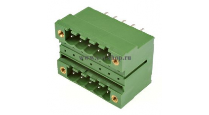 Клеммная колодка DINKLE 5EHDBVM-10P, 10 контактов, сечение провода - мм2, ток 18 A, Зеленый фото 1