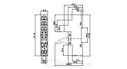 Гнездо для реле CHENYAO CSR-С50F3 фото 2
