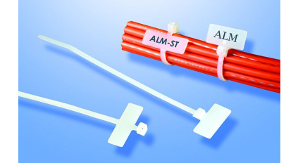 Маркировочные кабельные пластиковые стяжки с биркой, AVC ALM-110S (100шт) фото 1