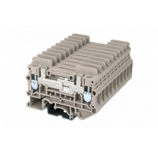 Клеммная колодка DINKLE DKTD6N, Винтовая, сечение провода 0.5-6 мм2, ток 41 A, Бежевый