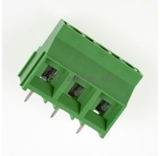 Клеммная колодка DINKLE EK950V-03P, Винтовая, 3 контакта, сечение провода 0.5-4 мм2, ток 32 A, Зеленый