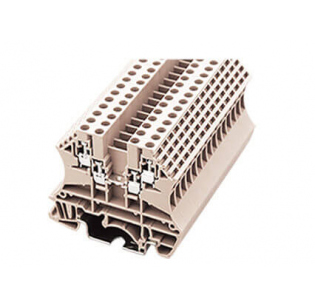 Клеммная колодка DINKLE DK1.5-TR (UDK1.5), Винтовая, сечение провода 0.5-1.5 мм2, ток 17.5 A, Бежевый