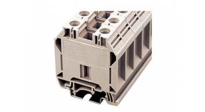 Клеммная колодка DINKLE DK35H (DK35), Винтовая, сечение провода 2.5-50 мм2, ток 150 A, Бежевый фото 1