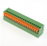 Клеммная колодка DINKLE 141R-20P, Пружинная, 20 контактов, сечение провода 0.14-0.5 мм2, ток 6 A, Зеленый фото 2