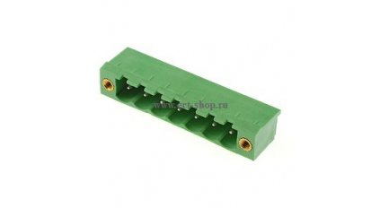 Клеммная колодка DINKLE 5EHDVM-07P, 7 контактов, сечение провода - мм2, ток 18 A, Зеленый фото 1