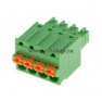 Клеммная колодка DINKLE ESC381V-04P, Пружинная, 4 контакта, сечение провода 0.2-1.5 мм2, ток 8 A, Зеленый фото 4