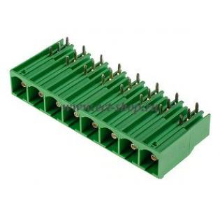 Клеммная колодка DINKLE ECH116R-08P, 8 контактов, сечение провода - мм2, ток 76 A, Зеленый