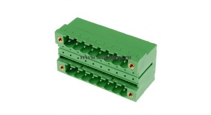 Клеммная колодка DINKLE 2EHDBRM-16Р, 16 контактов, сечение провода - мм2, ток 18 A, Зеленый фото 1