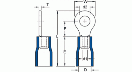 Наконечник кабельный кольцевой KST RV1-3.2 RED (1000шт) фото 2