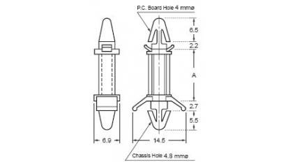 Держатель стойка для печатных плат AVC BS-28A (100шт) фото 3