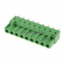 Клеммная колодка DINKLE 2ESDCV-09P, 9 контактов, сечение провода - мм2, ток 18 A, Зеленый фото 2
