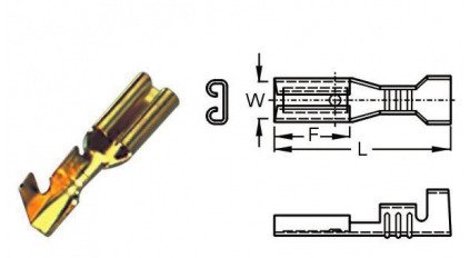 Клемма наконечник штыревой плоский KST 606LR(8) (1000шт) фото 1