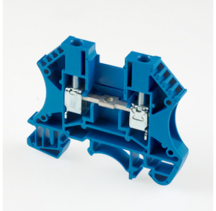Клеммная колодка DINKLE DK4BL, Винтовая, сечение провода 0.5-4 мм2, ток 32 A, Синий