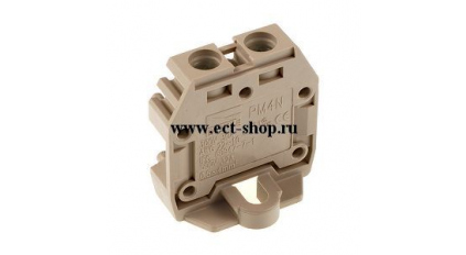 Клеммная колодка DINKLE PM4N, Винтовая, сечение провода 0.5-4 мм2, ток 32 A, Бежевый фото 1