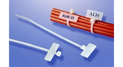 Маркировочные кабельные пластиковые стяжки с биркой, AVC ALM-100ST (100шт) фото 1