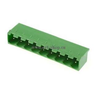 Клеммная колодка DINKLE 5EHDVC-09P, 9 контактов, сечение провода - мм2, ток 18 A, Зеленый