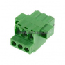 Клеммная колодка DINKLE 5ESDFM-03P, Винтовая, 3 контакта, сечение провода 0.2-4 мм2, ток 18 A, Зеленый фото 3