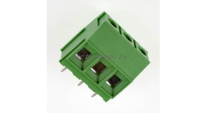 Клеммная колодка DINKLE ESK116V-03P, Винтовая, 3 контакта, сечение провода 0.5-16 мм2, ток 57 A, Зеленый фото 1