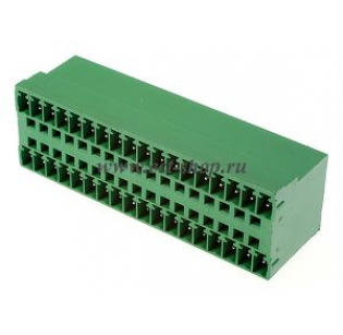 Клеммная колодка DINKLE ECHB381R-36P, 36 контактов, сечение провода - мм2, ток 14 A, Зеленый