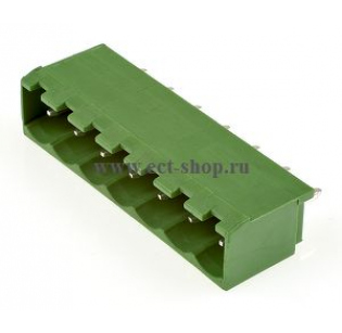 Клеммная колодка DINKLE 5EHDVC-07P, 7 контактов, сечение провода - мм2, ток 18 A, Зеленый