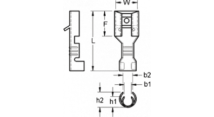 Клемма наконечник штыревой плоский KST DOFS6.3-6LT (100шт) фото 3