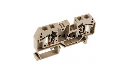 Клеммная колодка DINKLE SK6, Пружинная, сечение провода 0.5-6 мм2, ток 41 A, Бежевый фото 1