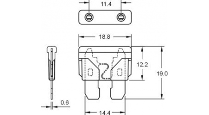 Предохранитель нож medium. KST FATC-30A-GREEN фото 3