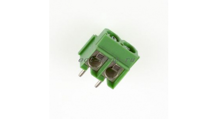 Клеммная колодка DINKLE ED500V-02P (новый корпус), Винтовая, 2 контакта, сечение провода 0.5-1.5 мм2, ток 17.5 A, Зеленый фото 2
