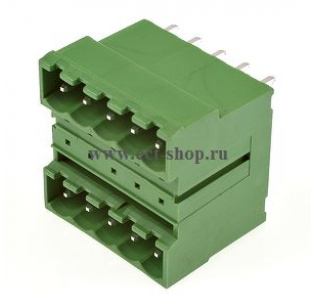 Клеммная колодка DINKLE 5EHDBV-10P, 10 контактов, сечение провода - мм2, ток 18 A, Зеленый