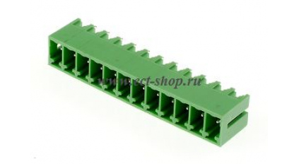 Клеммная колодка DINKLE ECH381V-12P, 12 контактов, сечение провода - мм2, ток 14 A, Зеленый фото 1